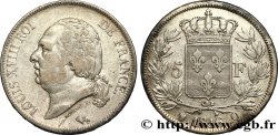 5 francs Louis XVIII, tête nue 1816 Perpignan F.309/11