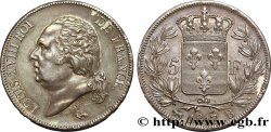 5 francs Louis XVIII, tête nue 1817 Rouen F.309/15