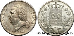 5 francs Louis XVIII, tête nue 1823 Paris F.309/76