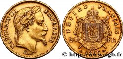 20 francs or Napoléon III, tête laurée 1868 Paris F.532/18 XF45 