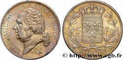 5 francs Louis XVIII, tête nue 1820 Lille F.309/58