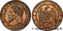 Un centime Napoléon III, tête laurée 1862 Strasbourg F.103/5