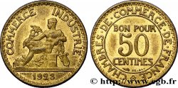 50 centimes Chambres de Commerce 1923 Paris F.191/5 AU58 
