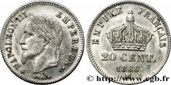 20 centimes Napoléon III, tête laurée, petit module 1866 Strasbourg F.149/5