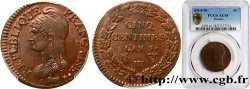 Cinq centimes Dupré, grand module 1797 Lille F.115/31