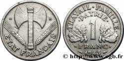 1 franc Francisque, légère 1943 Beaumont-Le-Roger F.223/4