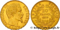 20 francs or Napoléon III, tête nue 1859 Strasbourg F.531/16