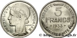 Concours de 5 francs, essai de Morlon en nickel 1933 Paris GEM.138 1