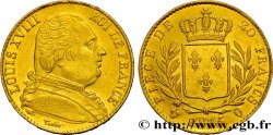 20 francs or Louis XVIII, buste habillé 1815 Perpignan F.517/16 AU 