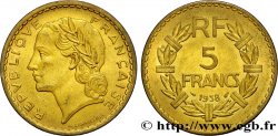 5 francs Lavrillier en bronze-aluminium 1938  F.337/1