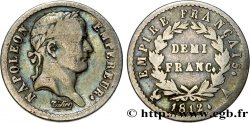 Demi-franc Napoléon Ier tête laurée, Empire français 1812 Paris F.178/35