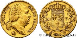 20 francs or Louis XVIII, tête nue 1819 Lille F.519/18