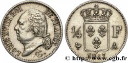 1/4 franc Louis XVIII  1817 Paris F.163/1