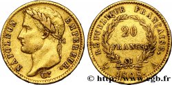 20 francs or Napoléon tête laurée, République française 1808 Paris F.515/2