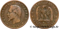 Cinq centimes Napoléon III, tête nue 1855 Bordeaux F.116/24