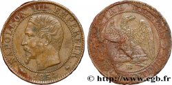 Cinq centimes Napoléon III, tête nue 1854 Strasbourg F.116/10
