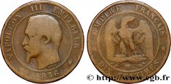 Dix centimes Napoléon III, tête nue 1856 Strasbourg F.133/36