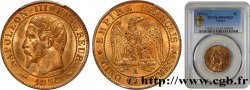 Cinq centimes Napoléon III, tête nue 1854 Paris F.116/8