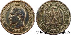 Deux centimes Napoléon III, tête nue 1855 Lyon F.107/27