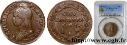Cinq centimes Dupré, grand module 1799 Paris F.115/51 AU58 PCGS