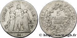 5 francs Union et Force, Union serré, avec glands intérieurs et gland extérieur 1796 Paris F.288/2