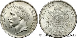 5 francs Napoléon III, tête laurée 1869 Strasbourg F.331/15