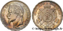 5 francs Napoléon III, tête laurée 1869 Strasbourg F.331/15 TB30 
