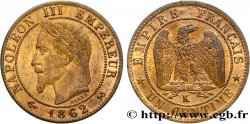 Un centime Napoléon III, tête laurée 1862 Bordeaux F.103/7