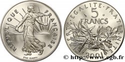 Belle Épreuve argent 5 francs Semeuse 2001 Paris F5.1206 2