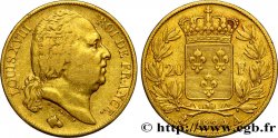 20 francs or Louis XVIII, tête nue 1824 Paris F.519/31