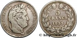 5 francs IIe type Domard 1833 Rouen F.324/15