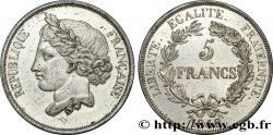 Concours de 5 francs, essai en étain attribué à Gayrard, deuxième concours 1848 Paris VG.3077 var