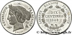 Concours de 10 centimes, essai en étain par Rogat, premier concours, deuxième revers 1848 Paris VG.3152 var.