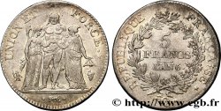 5 francs Union et Force, Union serré, seulement gland extérieur 1798 Perpignan F.288/82