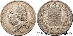 5 francs Louis XVIII, tête nue 1821 Paris F.309/60