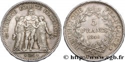 5 francs Hercule, IIe République 1849 Paris F.326/5 SUP58 