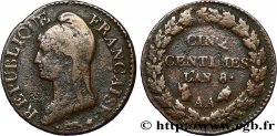 Cinq centimes Dupré, grand module 1800 Metz F.115/102
