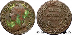 Cinq centimes Dupré, grand module 1800 Metz F.115/102