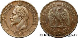Dix centimes Napoléon III, tête laurée 1862 Strasbourg F.134/8 TTB40 