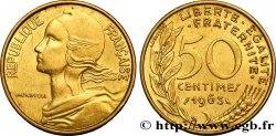 50 centimes Marianne, col à trois plis 1963 Paris F.197/4