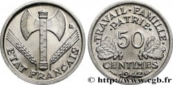 50 centimes Francisque, lourde, premiers exemplaires avec les CROIX 1942 Paris F.195/2 FDC65 