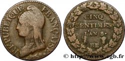 Cinq centimes Dupré, grand module 1800 Strasbourg F.115/117