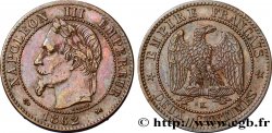 Deux centimes Napoléon III, tête laurée, buste définitif 1862 Bordeaux F.108A/7