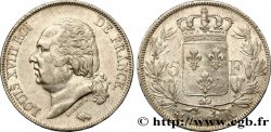 5 francs Louis XVIII, tête nue 1823 Bordeaux F.309/82