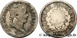 Demi-franc Napoléon Ier tête laurée, Empire français 1809 Paris F.178/1