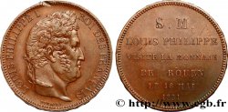 Monnaie de visite, module de 5 francs, pour Louis-Philippe à la Monnaie de Rouen 1831 Rouen VG.2825  SUP58 