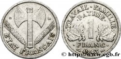 1 franc Francisque, légère 1943 Beaumont-Le-Roger F.223/4