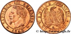 Un centime Napoléon III, tête laurée 1862 Bordeaux F.103/7