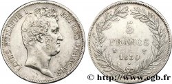 5 francs type Tiolier avec le I, tranche en creux 1830 Lille F.315/13