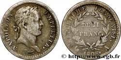 Demi-franc Napoléon Ier tête laurée, République française 1808 Paris F.177/2